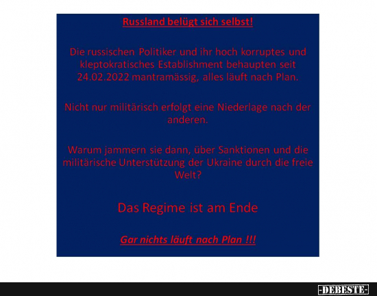 Putin und der Untergang - Lustige Bilder | DEBESTE.de