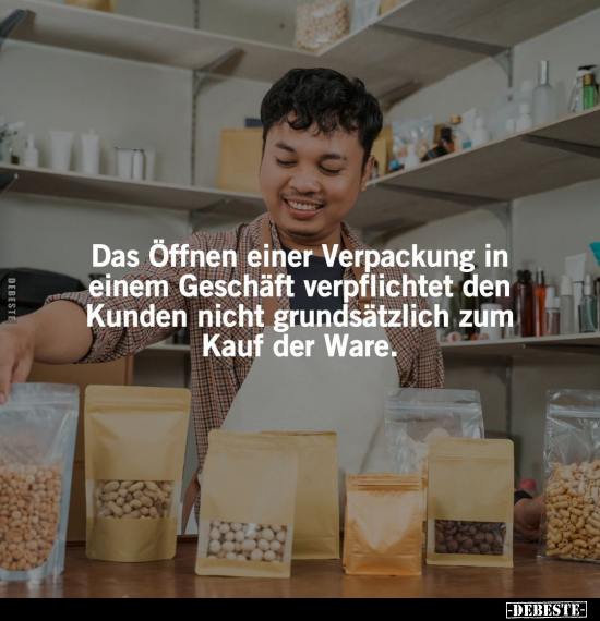 Das Öffnen einer Verpackung in einem Geschäft.. - Lustige Bilder | DEBESTE.de