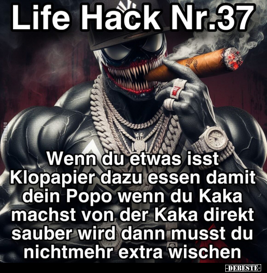 Life Hack Nr.37 - Wenn du etwas isst Klopapier dazu essen.. - Lustige Bilder | DEBESTE.de