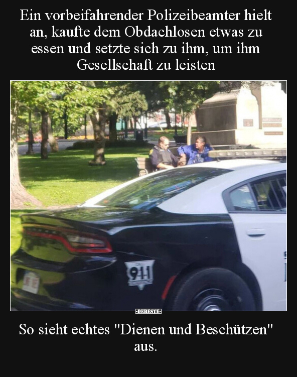 Ein vorbeifahrender Polizeibeamter hielt an, kaufte dem.. - Lustige Bilder | DEBESTE.de
