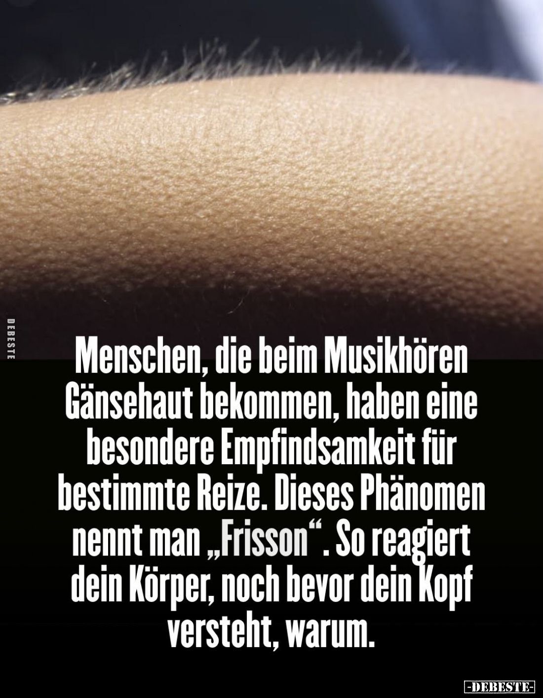 Menschen, die beim Musikhören Gänsehaut bekommen, haben.. - Lustige Bilder | DEBESTE.de