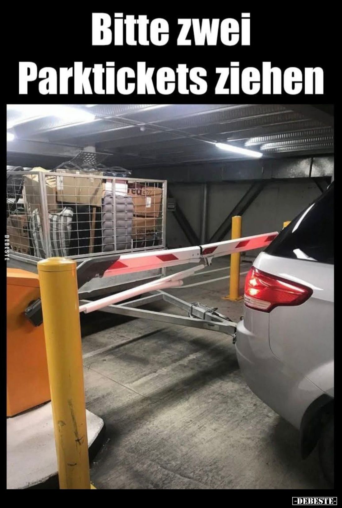 Bitte zwei Parktickeis ziehen