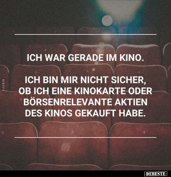 Ich war gerade im Kino.. - Lustige Bilder | DEBESTE.de