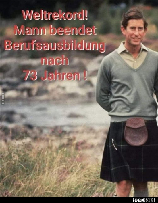 Weltrekord! Mann beendet Berufsausbildung nach 73.. - Lustige Bilder | DEBESTE.de