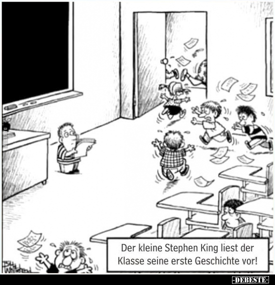 Der kleine Stephen King liest der Klasse seine erste Geschichte vor! - Lustige Bilder | DEBESTE.de