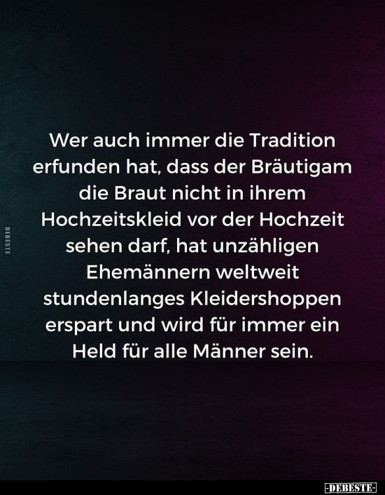 Wer auch immer die Tradition erfunden hat.. - Lustige Bilder | DEBESTE.de
