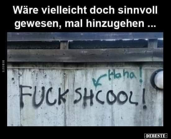 Wäre vielleicht doch sinnvoll gewesen, mal hinzugehen ...