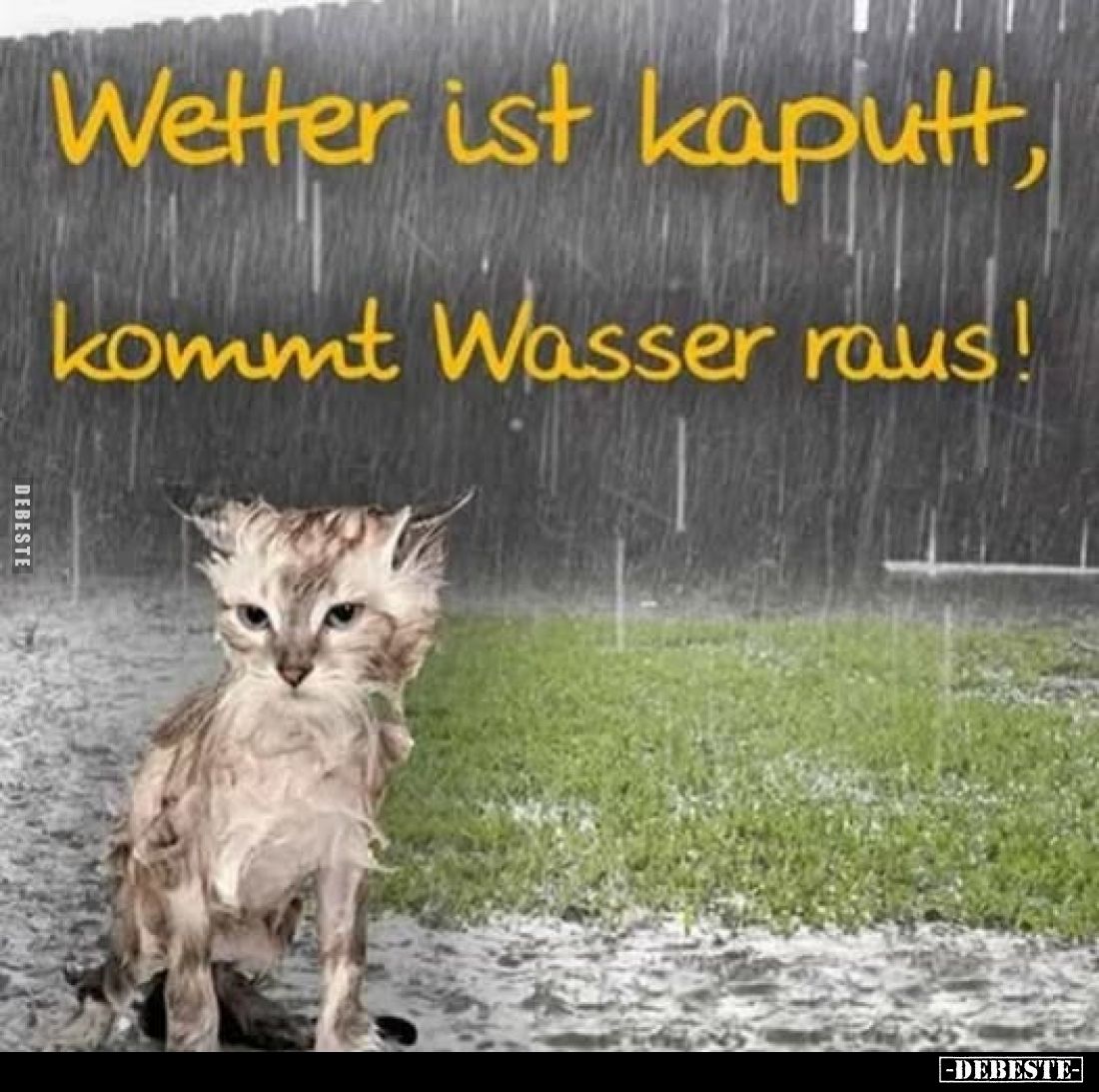 Wetter ist kaputt, kommt Wasser raus!