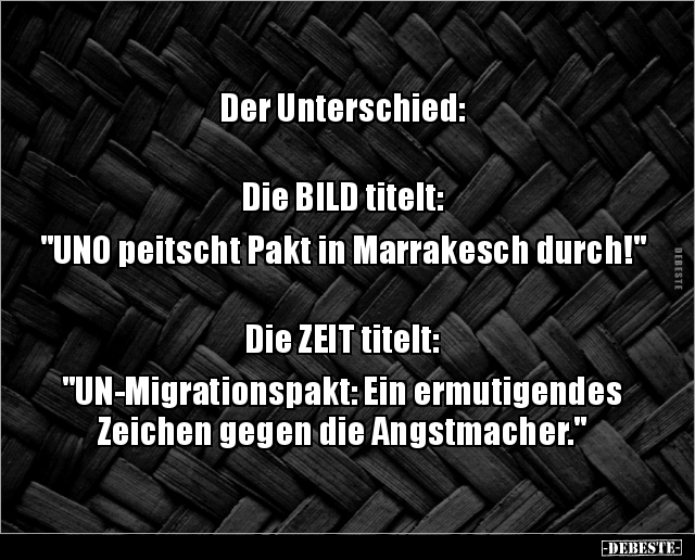 Der Unterschied: Die BILD titelt: "UNO peitscht Pakt.." - Lustige Bilder | DEBESTE.de