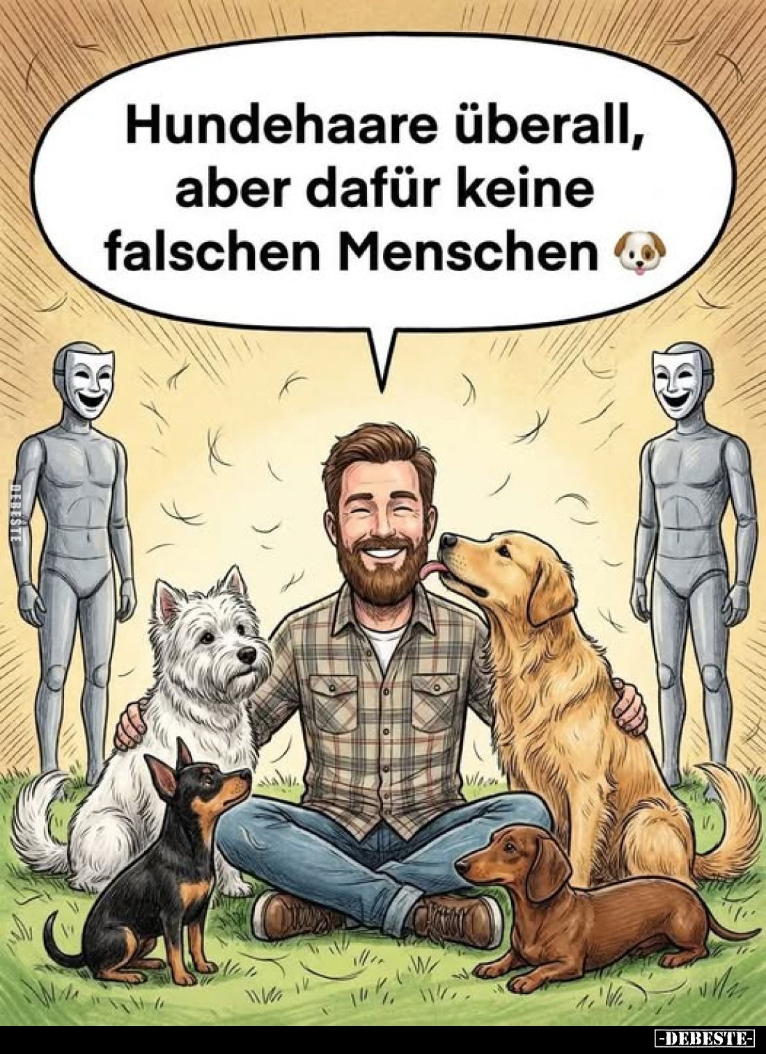 Hundehaare überall, aber dafür keine falschen Menschen.