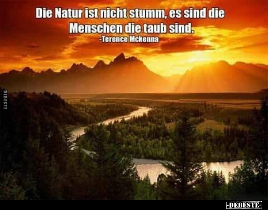 Die Natur ist nicht stumm, es sind die Menschen die taub sind. - Lustige Bilder | DEBESTE.de