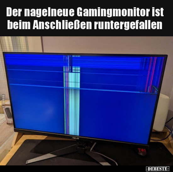 Der nagelneue Gamingmonitor ist beim Anschließen.. - Lustige Bilder | DEBESTE.de