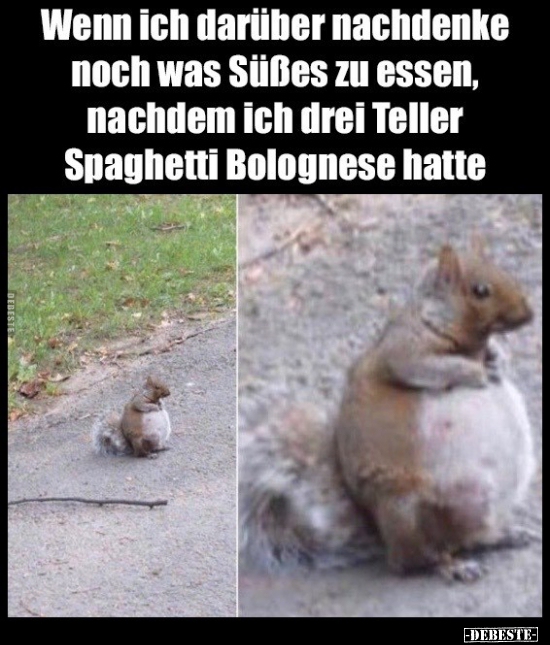 Wenn ich darüber nachdenke noch was Süßes zu essen..