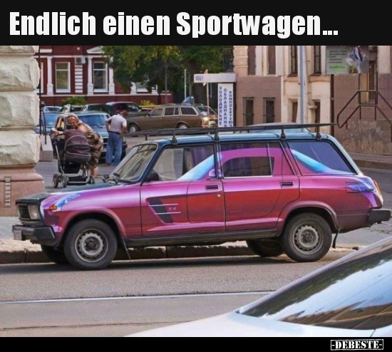 Endlich einen Sportwagen... - Lustige Bilder | DEBESTE.de