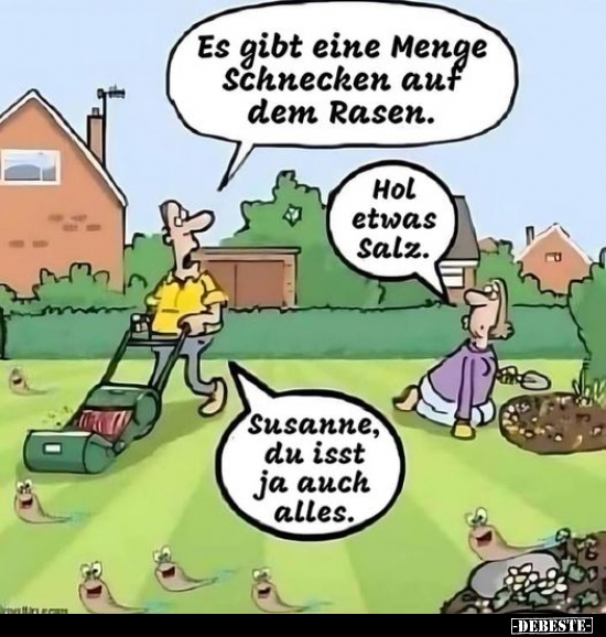 Es gibt eine Menge Schnecken auf dem Rasen.. - Lustige Bilder | DEBESTE.de