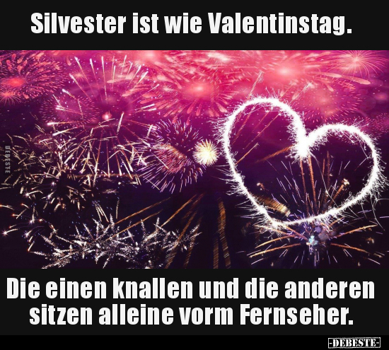 Silvester ist wie Valentinstag... - Lustige Bilder | DEBESTE.de