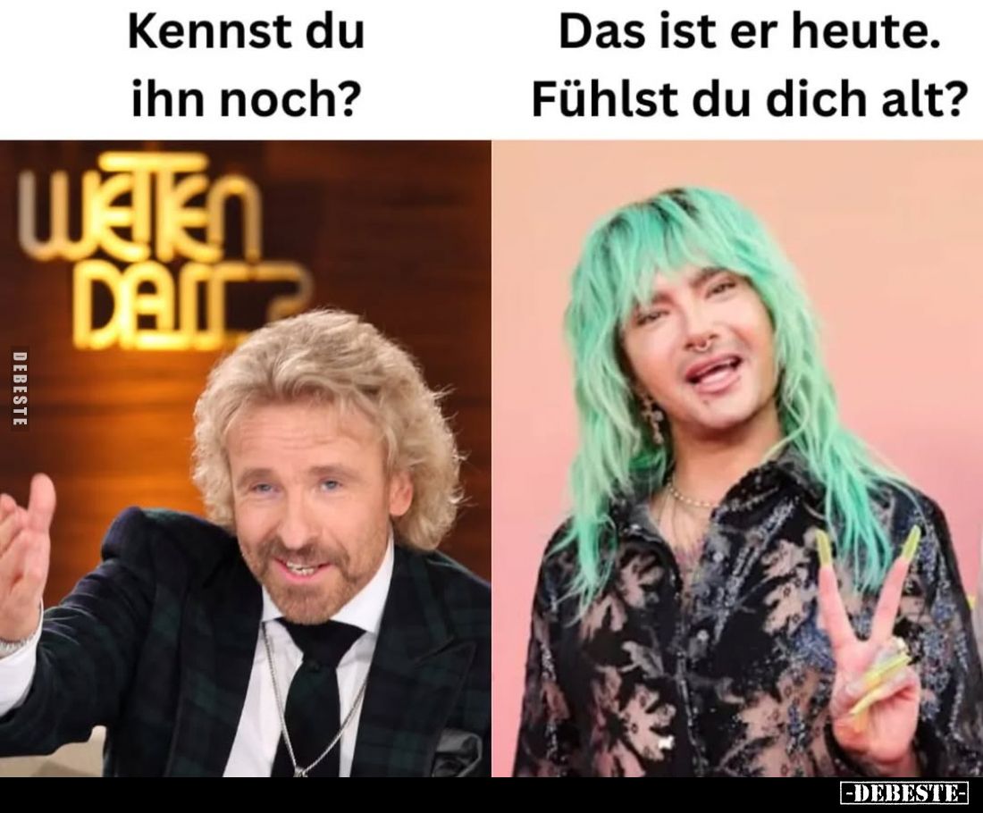 Kennst du ihn noch? -
Das ist er heute. Fühlst du dich alt?