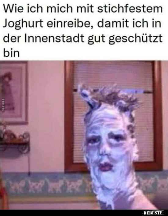 Wie ich mich mit stichfestem Joghurt einreibe.. - Lustige Bilder | DEBESTE.de