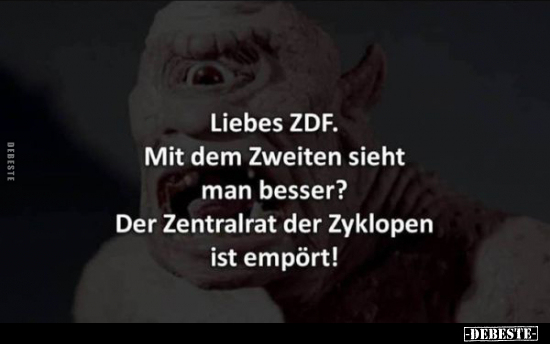 Liebes ZDF. Mit dem Zweiten sieht man besser?.. - Lustige Bilder | DEBESTE.de