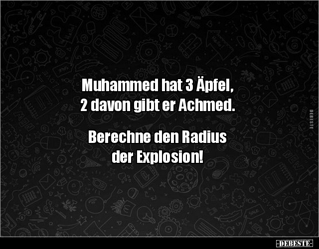 Muhammed hat 3 Äpfel, 2 davon gibt er.. - Lustige Bilder | DEBESTE.de