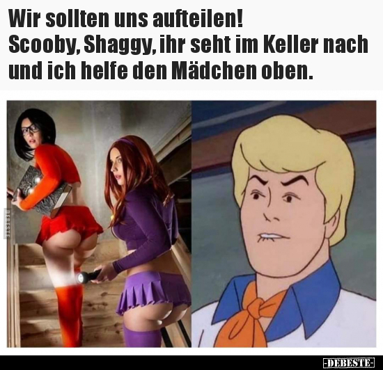 Wir sollten uns aufteilen! Scooby, Shaggy, ihr seht im.. - Lustige Bilder | DEBESTE.de