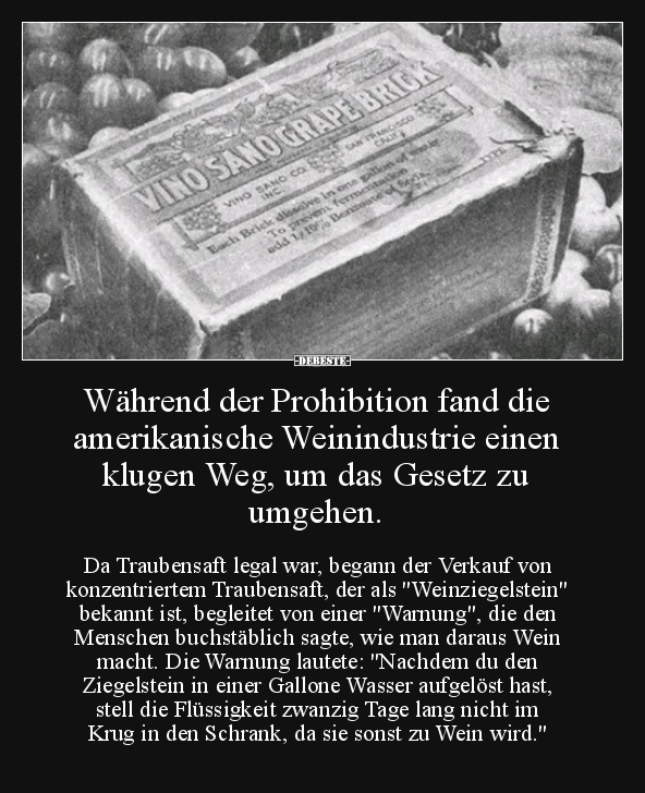 Während der Prohibition fand die amerikanische.. - Lustige Bilder | DEBESTE.de