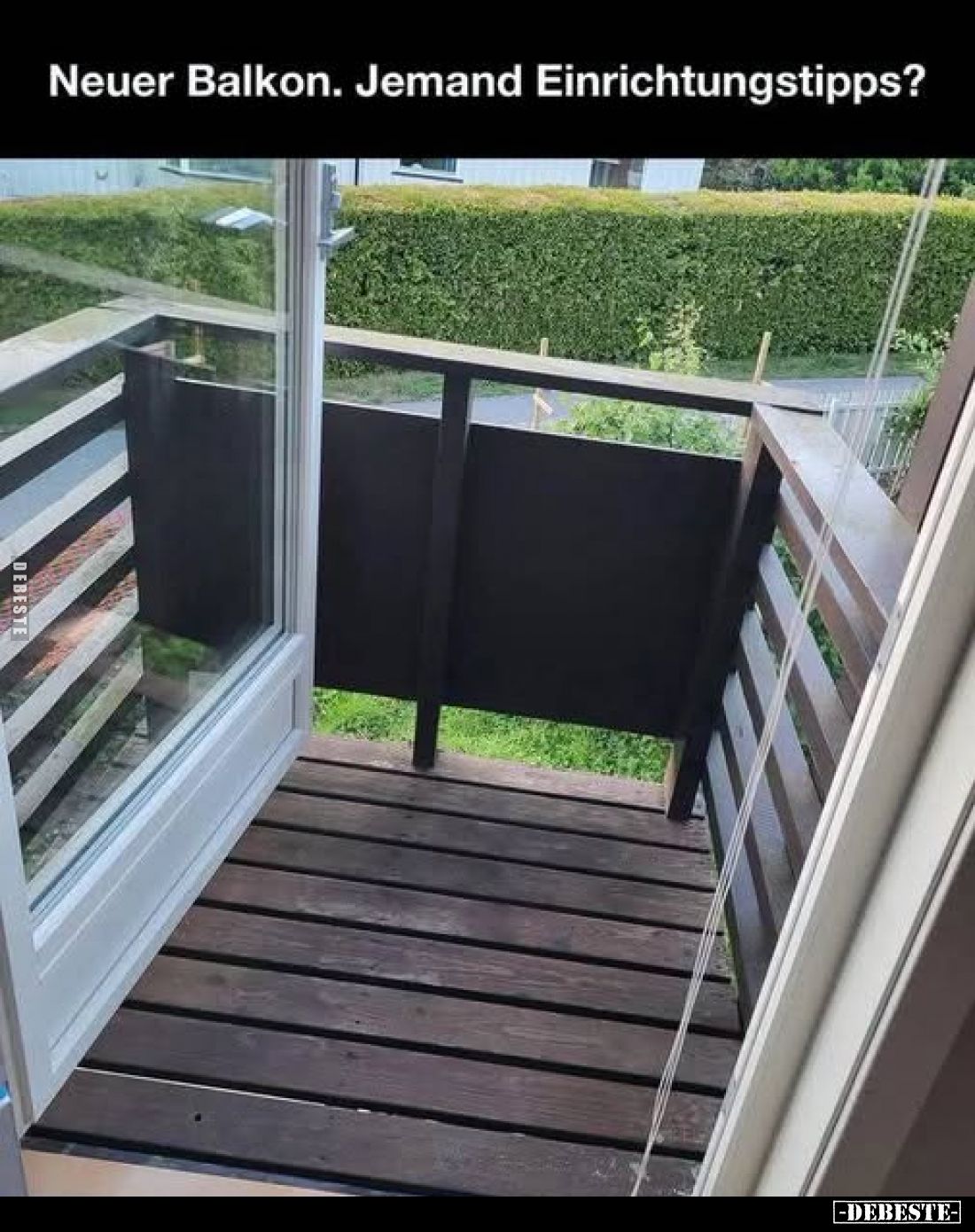 Neuer Balkon. Jemand Einrichtungstipps?