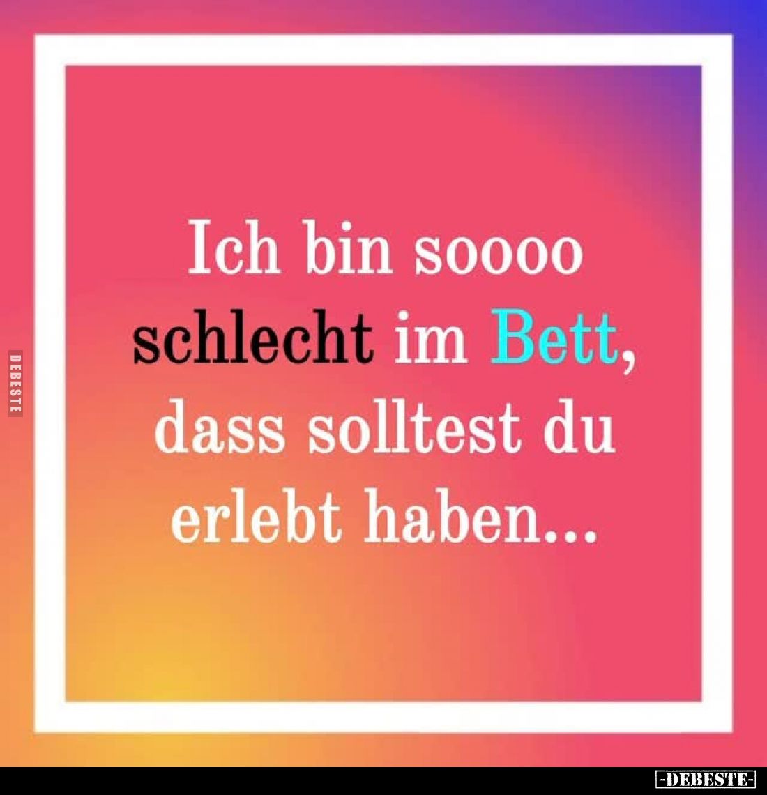 Ich bin sooo schlecht im Bett... - Lustige Bilder | DEBESTE.de