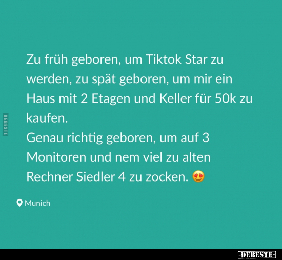Zu früh geboren, um Tiktok Star zu werden.. - Lustige Bilder | DEBESTE.de