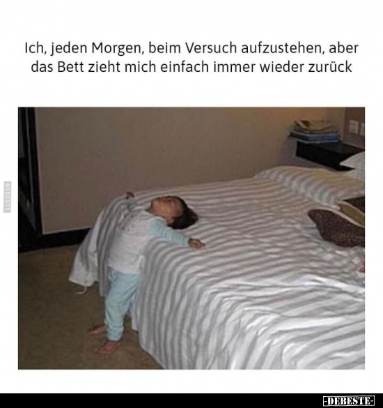 Ich, jeden Morgen, beim Versuch aufzustehen, aber das Bett.. - Lustige Bilder | DEBESTE.de