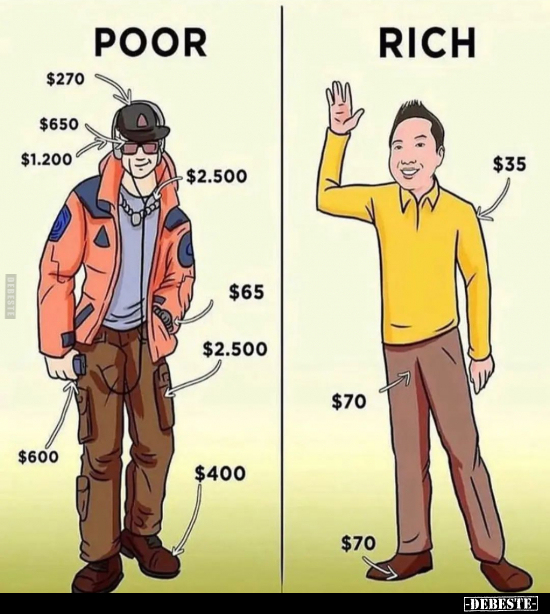 Poor vs rich.