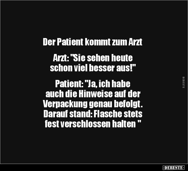 Der Patient kommt zum Arzt.. - Lustige Bilder | DEBESTE.de