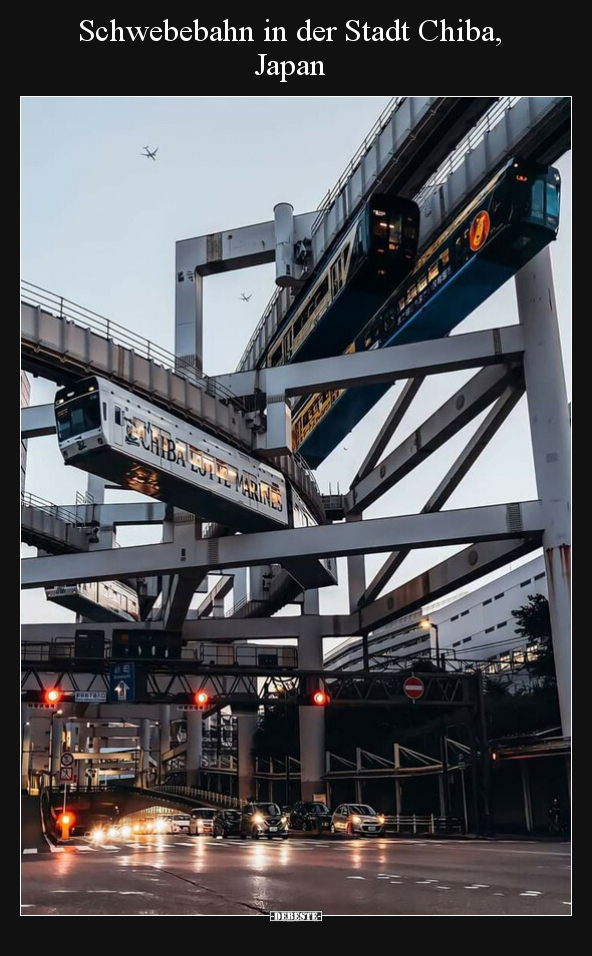 Schwebebahn in der Stadt Chiba, Japan.. - Lustige Bilder | DEBESTE.de