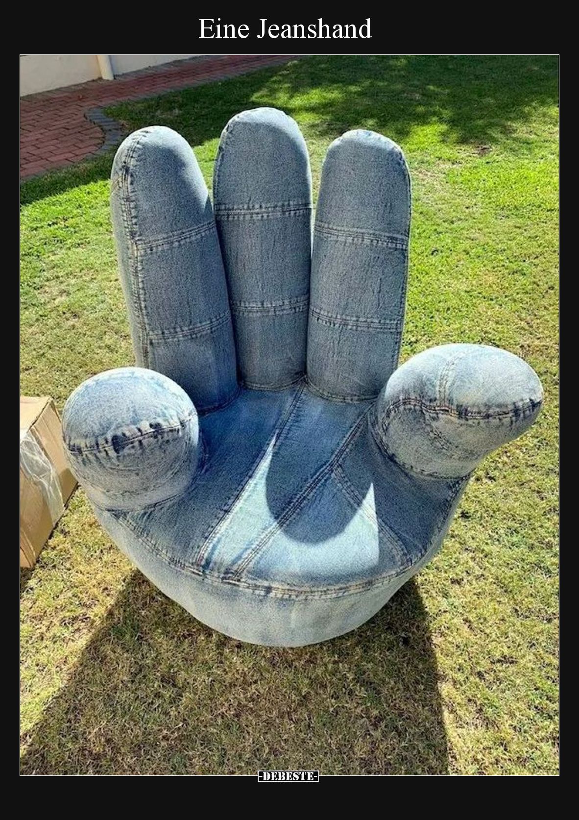 Eine Jeanshand