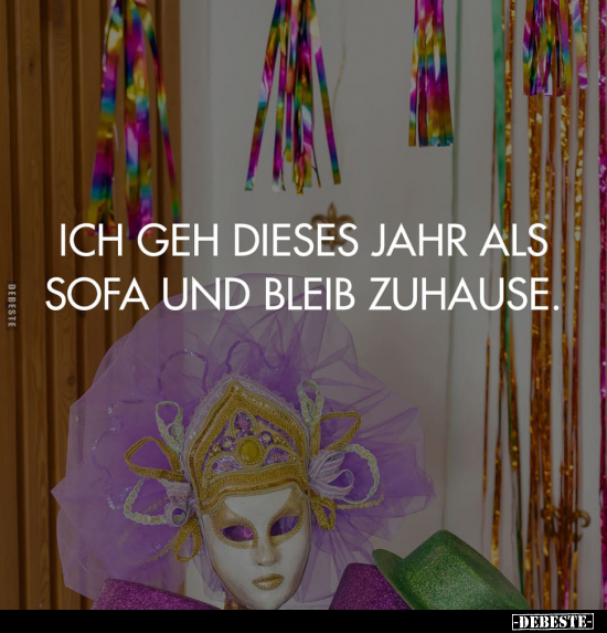 Ich geh dieses Jahr als Sofa und bleib zuhause... - Lustige Bilder | DEBESTE.de