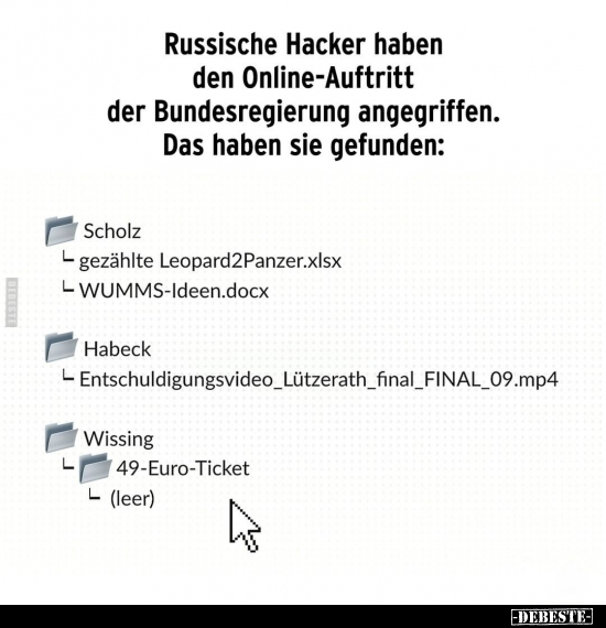 Russische Hacker haben den Online-Auftritt der.. - Lustige Bilder | DEBESTE.de