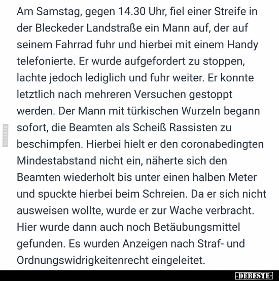 Am Samstag, gegen 14.30 Uhr, fiel einer Streife in der..