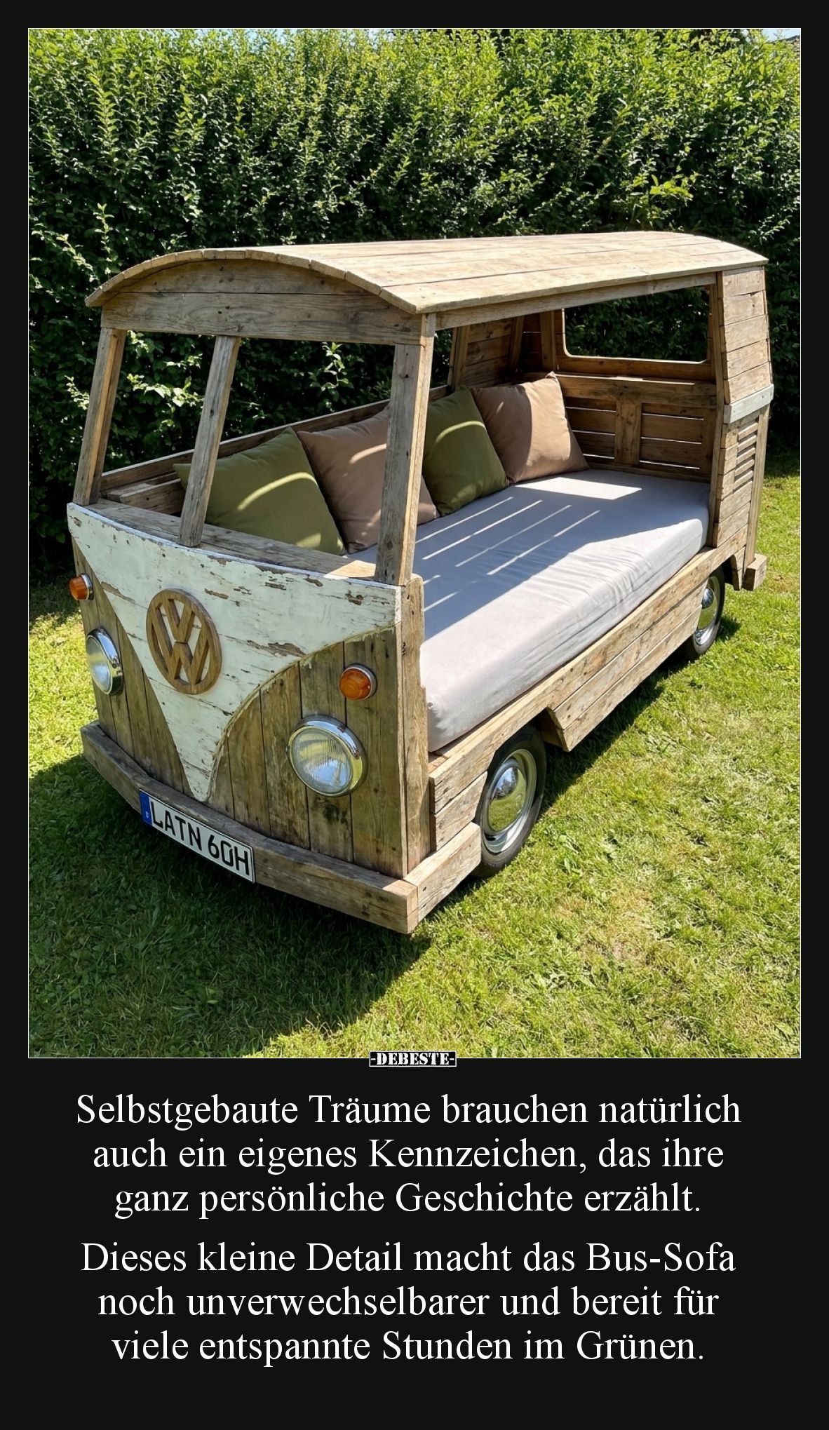 Selbstgebaute Träume brauchen natürlich auch ein eigenes Kennzeichen, das ihre ganz persönliche Geschichte erzählt. Dieses kl...