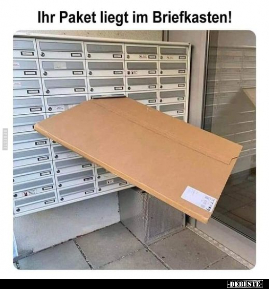 Ihr Paket liegt im Briefkasten!.. - Lustige Bilder | DEBESTE.de