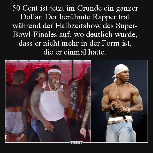 50 Cent ist jetzt im Grunde ein ganzer Dollar... - Lustige Bilder | DEBESTE.de