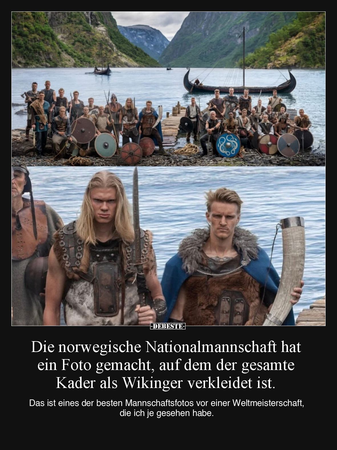 Die norwegische Nationalmannschaft hat ein Foto gemacht.. - Lustige Bilder | DEBESTE.de
