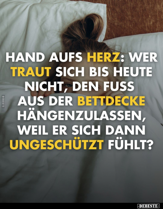 Hand aufs Herz: wer traut sich bis heute nicht, den Fuss.. - Lustige Bilder | DEBESTE.de