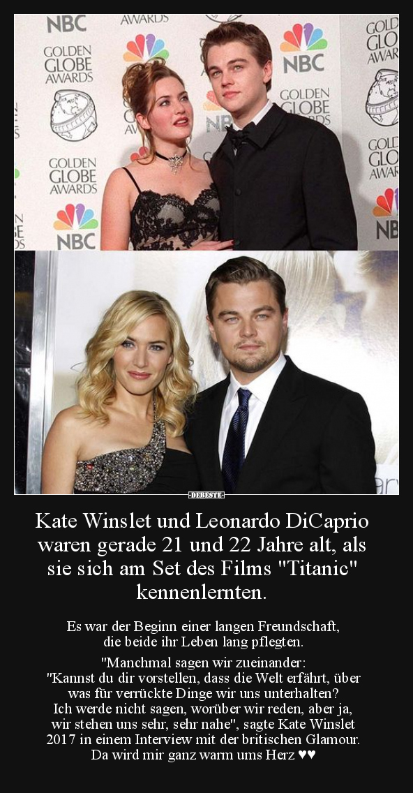 Kate Winslet und Leonardo DiCaprio waren gerade 21 und 22.. - Lustige Bilder | DEBESTE.de