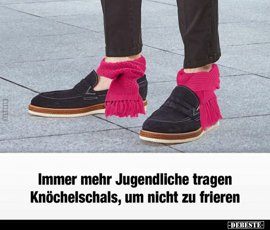 Immer mehr Jugendliche tragen Knöchelschals, um nicht zu.. - Lustige Bilder | DEBESTE.de