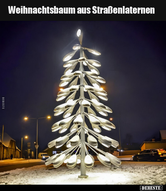 Weihnachtsbaum aus Straßenlaternen.. - Lustige Bilder | DEBESTE.de
