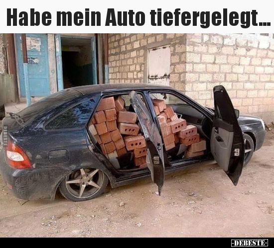 Habe mein Auto tiefergelegt... - Lustige Bilder | DEBESTE.de