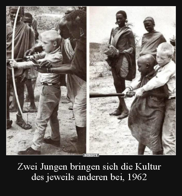 Zwei Jungen bringen sich die Kultur des jeweils anderen.. - Lustige Bilder | DEBESTE.de