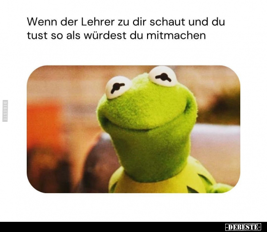 Wenn der Lehrer zu dir schaut.. - Lustige Bilder | DEBESTE.de