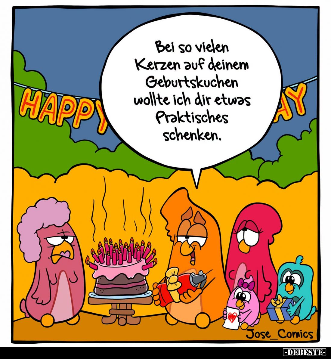 Bei so vielen Kerzen auf deinem Geburtskuchen wollte ich dir etwas Praktisches schenken.