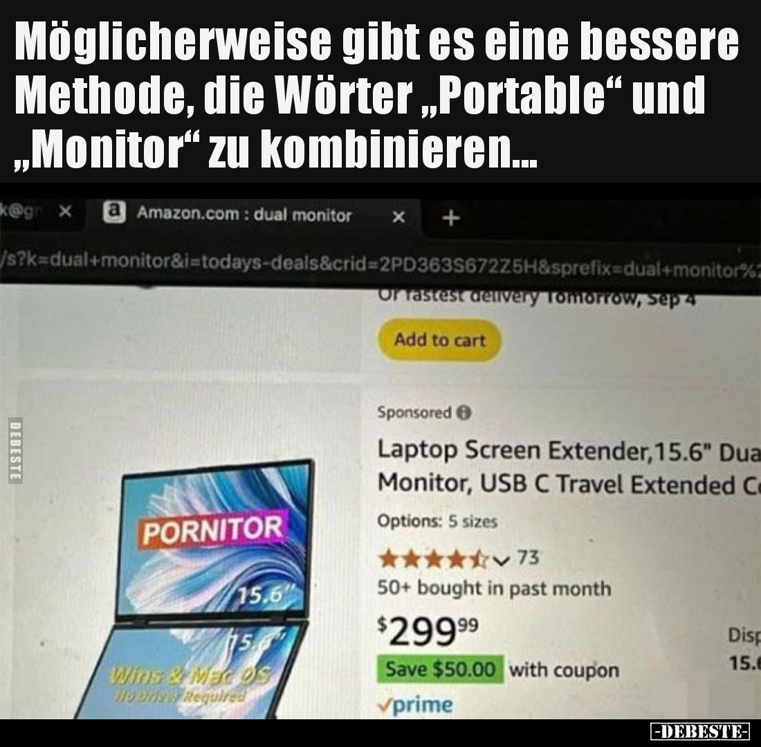 Möglicherweise gibt es eine bessere Methode, die Wörter „Portable“ und „Monitor“ zu kombinieren.